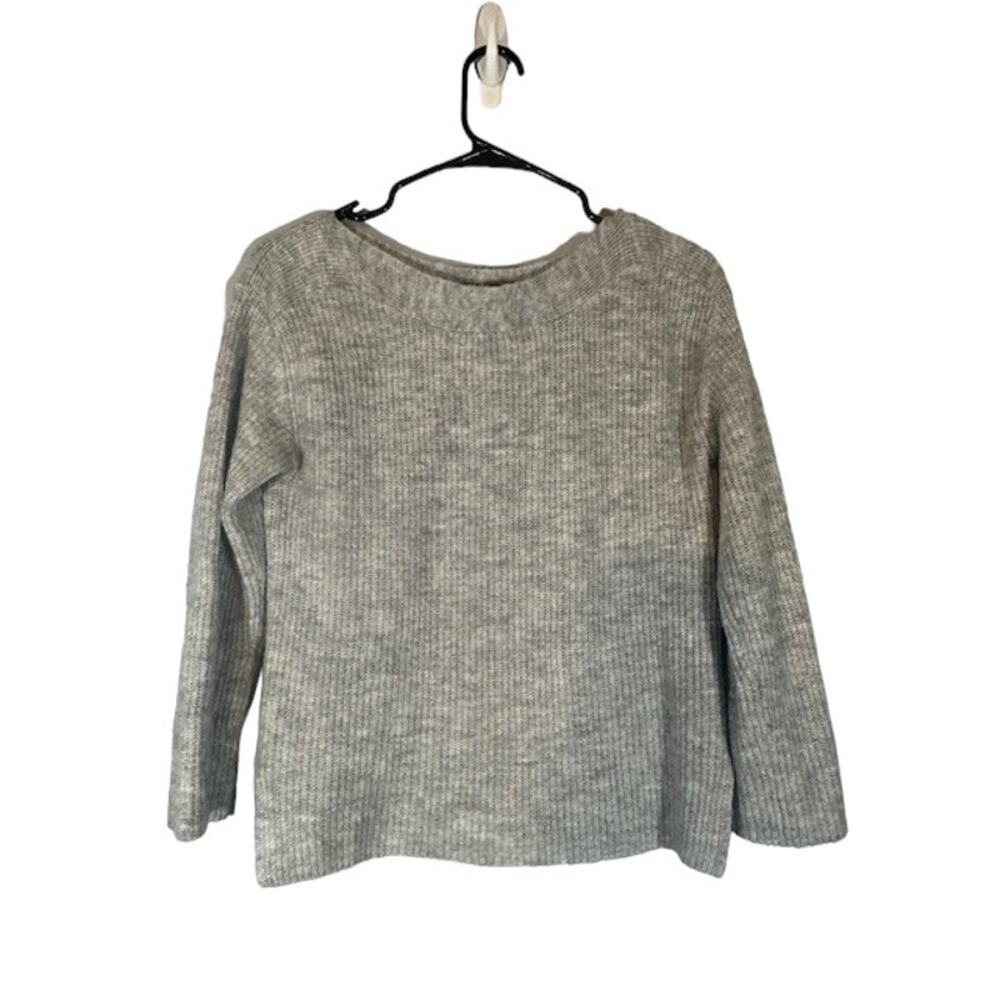 Leith Gray Long Sleeve Basic Simple Pullover Knit… - image 1
